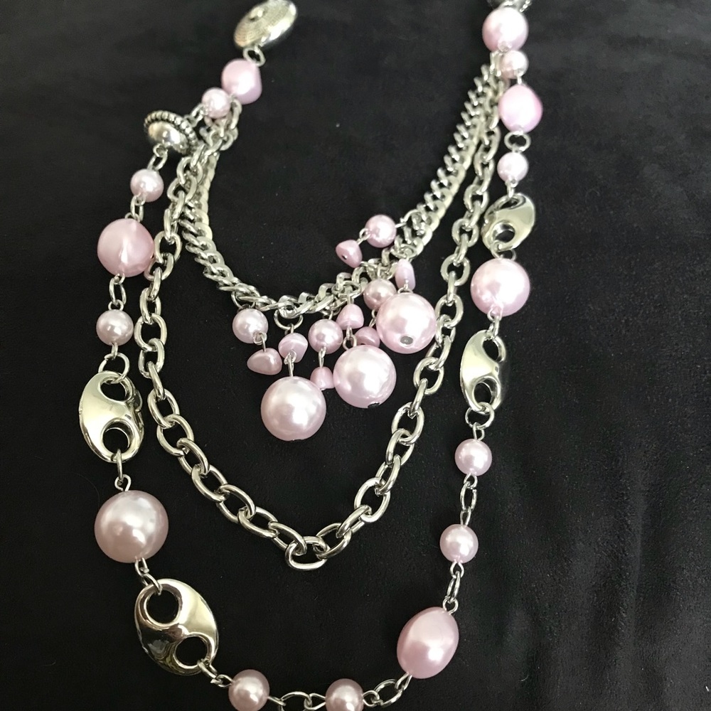 Baby Pink Beaded Necklace 🎀